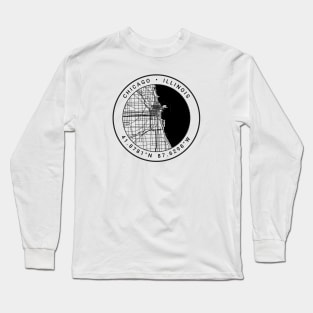 Chicago Map Long Sleeve T-Shirt